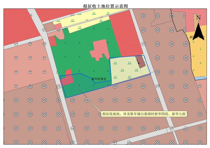 拟征收土地位置示意图-耿车富康路东侧地块一